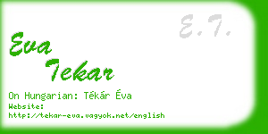 eva tekar business card
